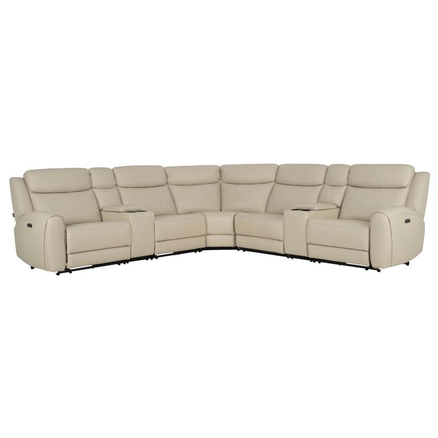 Miata Leather Power Reclining Sectional with 7PCS/3PWR  main image, 1 of 12 images.