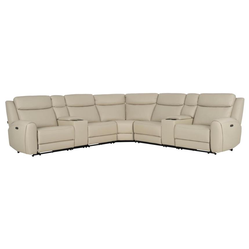 Miata Leather Power Reclining Sectional with 7PCS/3PWR  main image, 1 of 12 images.