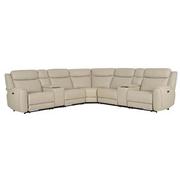 Miata Leather Power Reclining Sectional with 7PCS/3PWR  main image, 1 of 12 images.