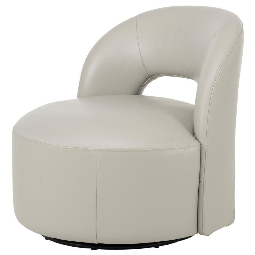 Tullio Gray Leather Accent Chair  main image, 1 of 9 images.