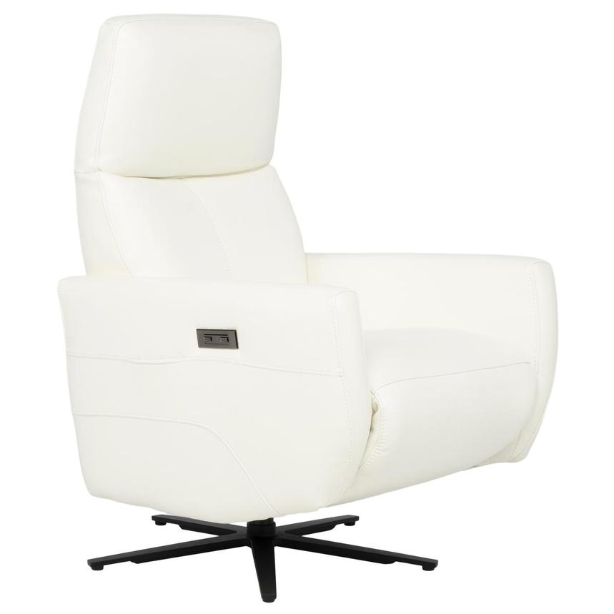 Kirk II White Leather Power Recliner  alternate image, 4 of 14 images.