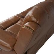 Durham Tan Leather Power Reclining Sofa  alternate image, 5 of 9 images.