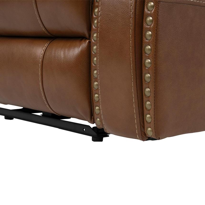 Durham Tan Leather Power Reclining Sofa alternate image, 8 of 9 images.