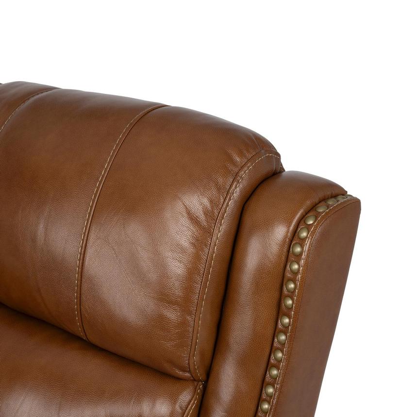 Durham Tan Leather Power Reclining Sofa w/Console alternate image, 10 of 13 images.