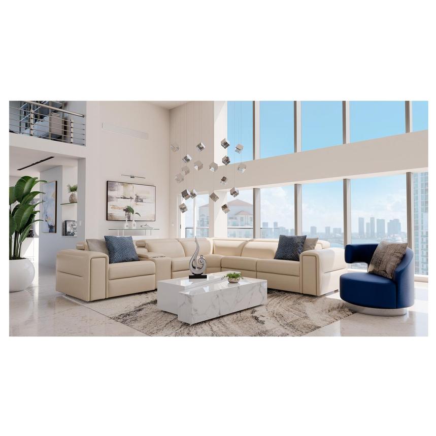 Trevor Leather Corner Sofa with 7PCS/3PWR  alternate image, 2 of 13 images.