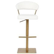 Bold White/Gold Adjustable Stool  alternate image, 3 of 9 images.