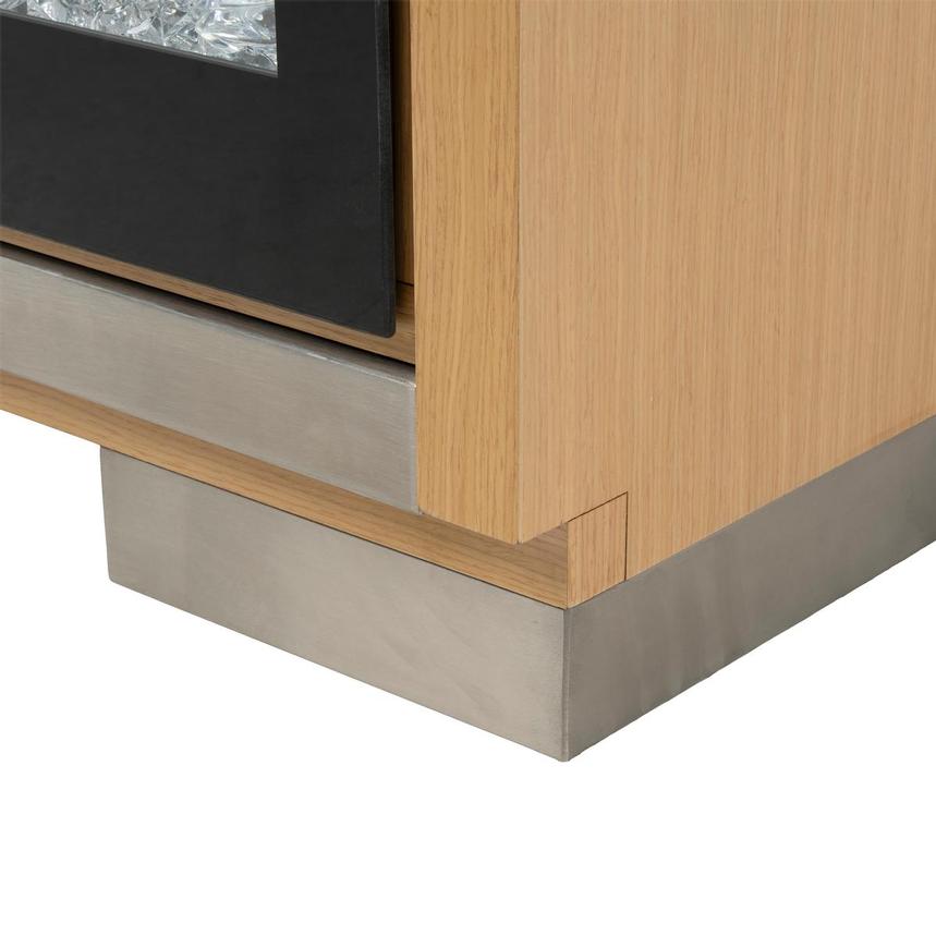 Teire Natural Electric Fireplace w/Cabinets  alternate image, 7 of 7 images.