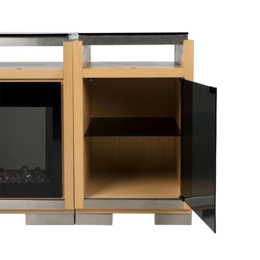Teire Natural Electric Fireplace w/Cabinets alternate image, 5 of 7 images.