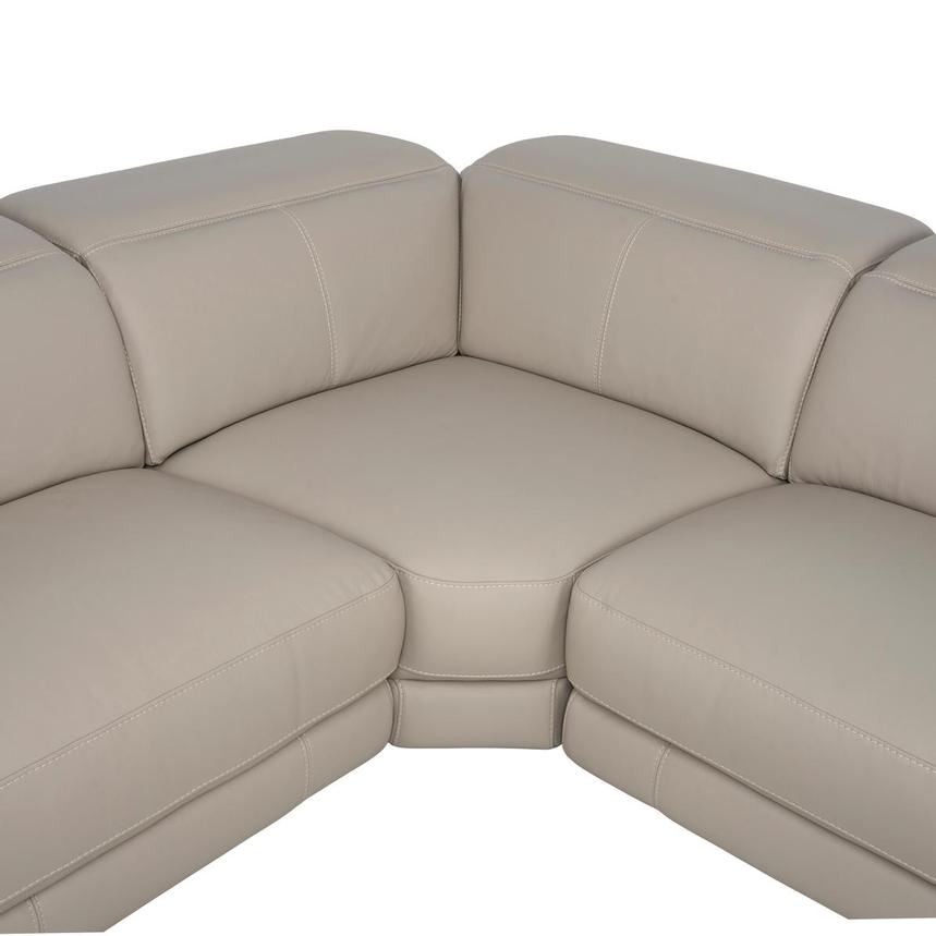 Luke 2.0 Taupe Leather Power Reclining Sectional with 5PCS/2PWR  alternate image, 4 of 8 images.