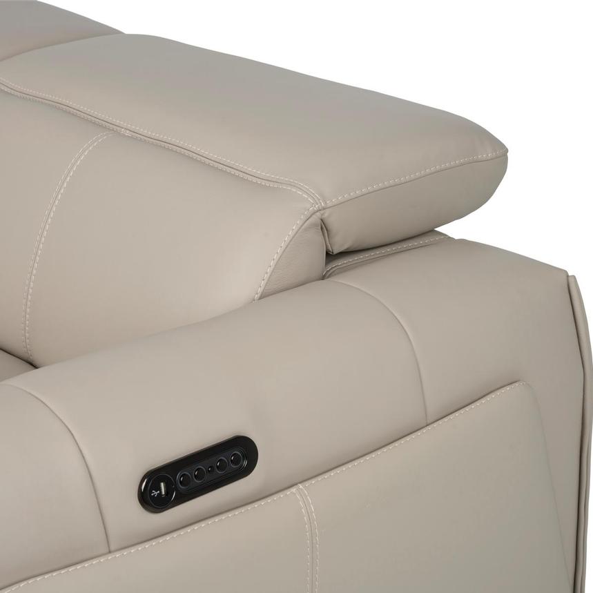 Luke 2.0 Taupe Leather Power Reclining Sectional with 5PCS/2PWR  alternate image, 7 of 10 images.