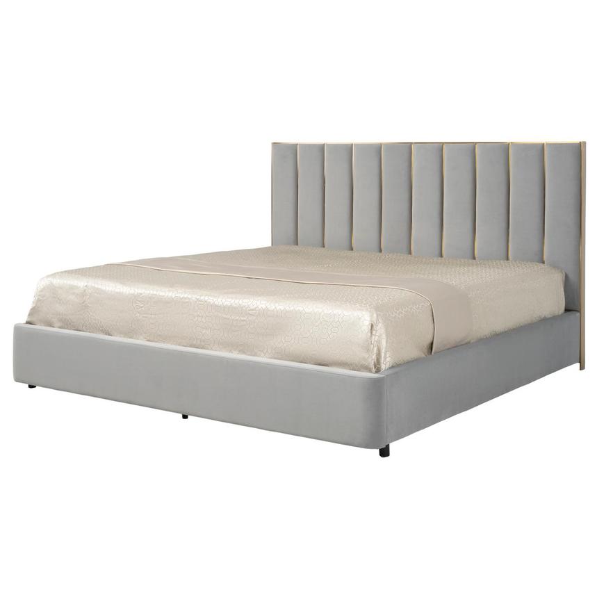 Linea Gray King Storage Bed  alternate image, 2 of 10 images.