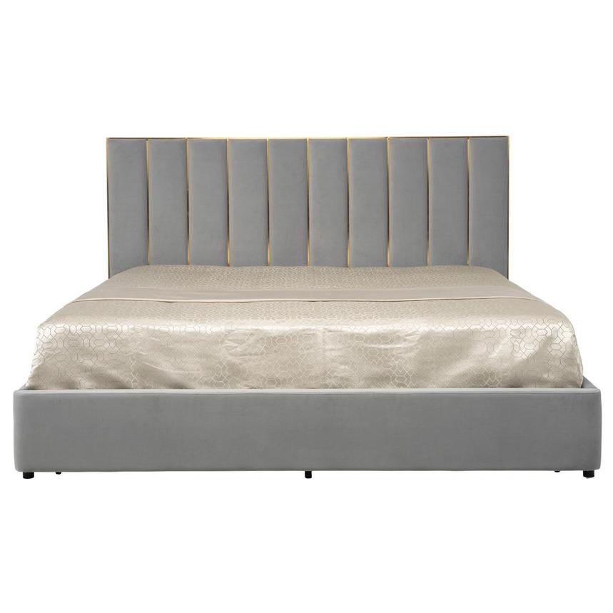 Linea Gray King Storage Bed  alternate image, 4 of 10 images.