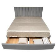 Linea Gray Queen Storage Bed  alternate image, 7 of 11 images.
