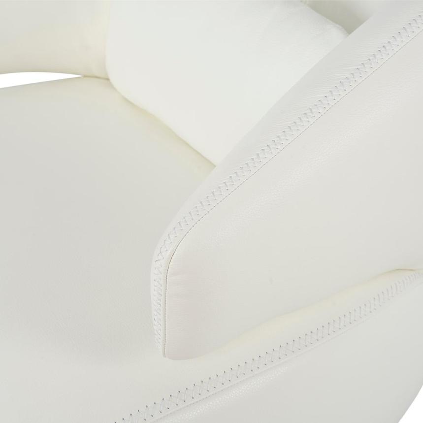 Tivona White Leather Swivel Chair  alternate image, 7 of 9 images.