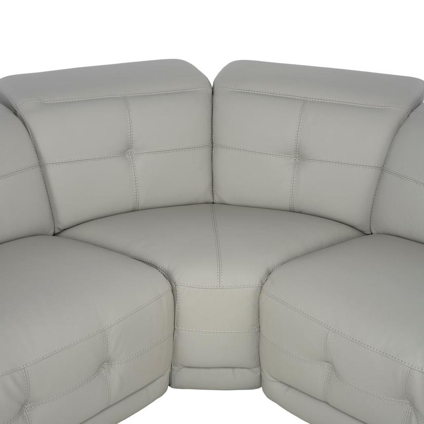 Graystone Gray Leather Power Reclining Sectional with 4PCS/2PWR alternate image, 5 of 9 images.