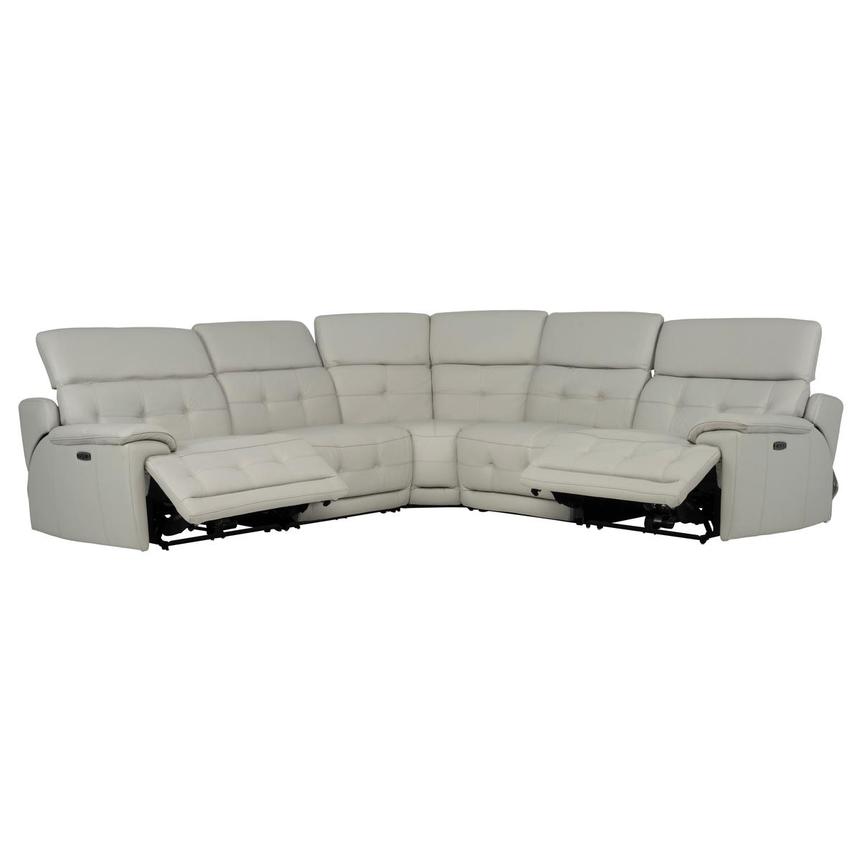 Graystone Leather Power Reclining Sectional with 5PCS/2PWR  alternate image, 2 of 9 images.