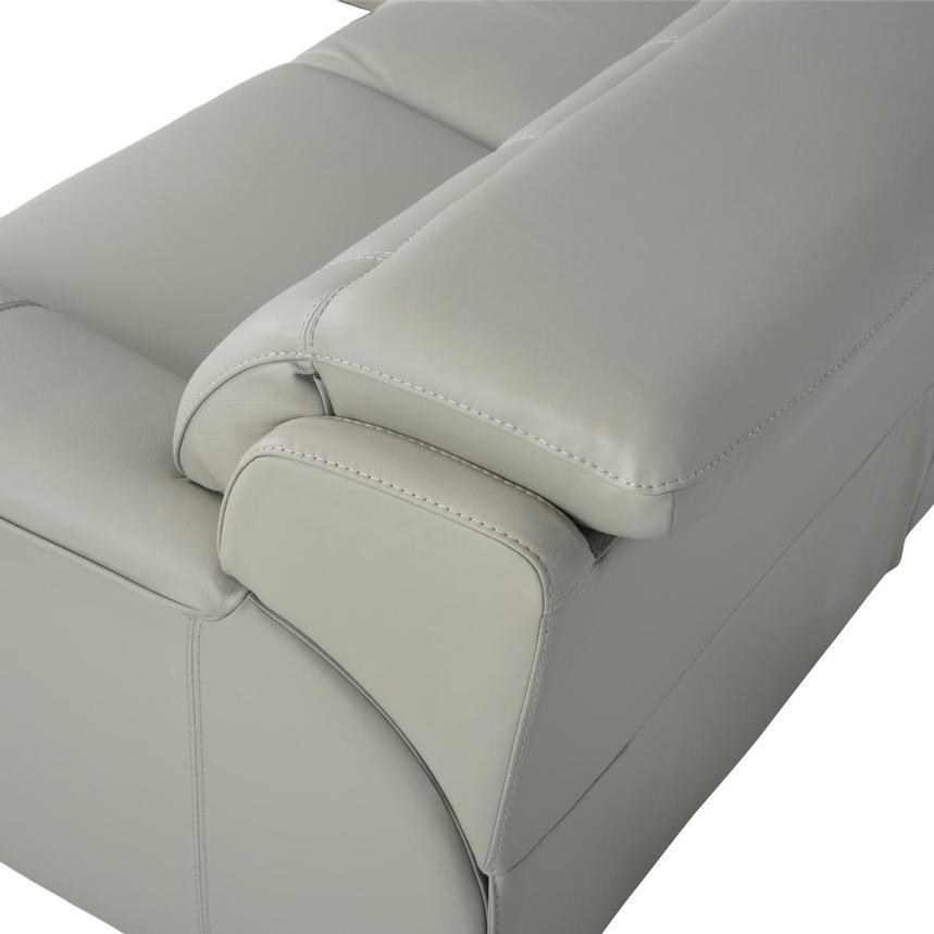 Graystone Gray Leather Power Reclining Sectional with 5PCS/2PWR alternate image, 5 of 9 images.