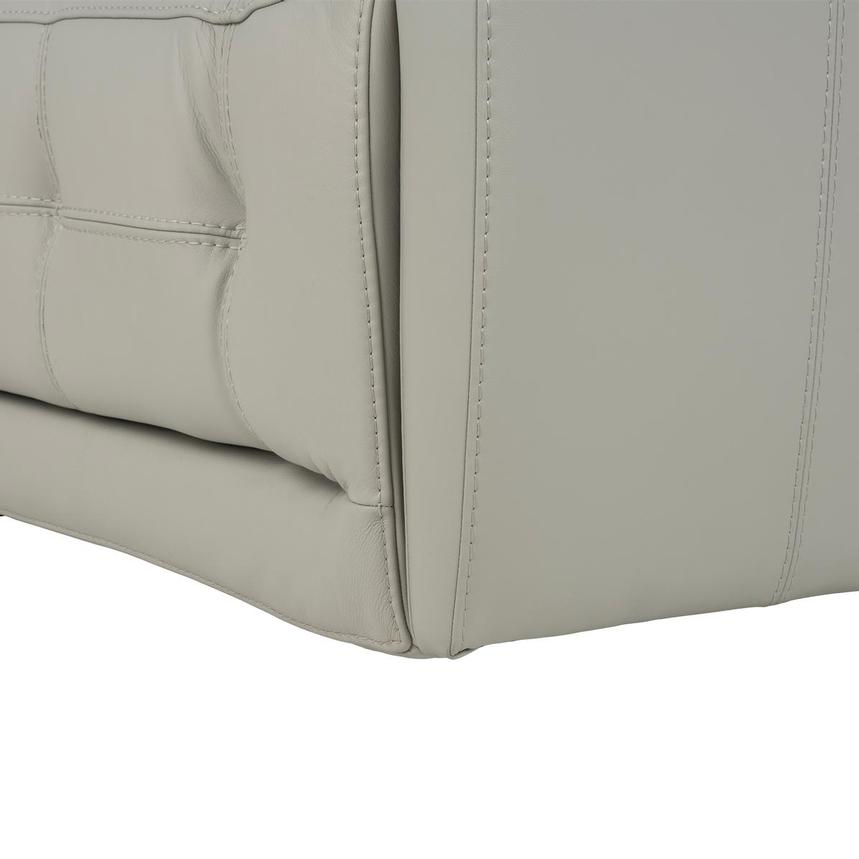 Graystone Gray Leather Power Reclining Sectional with 5PCS/3PWR alternate image, 8 of 9 images.