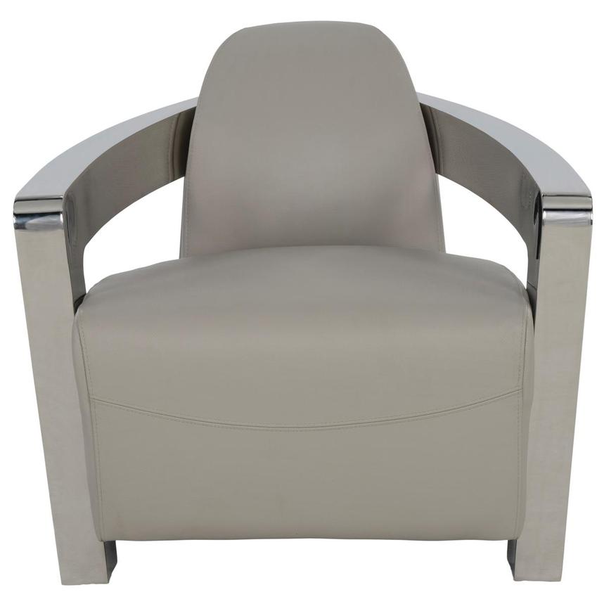 Aviator II Gray Leather Accent Chair  alternate image, 2 of 8 images.