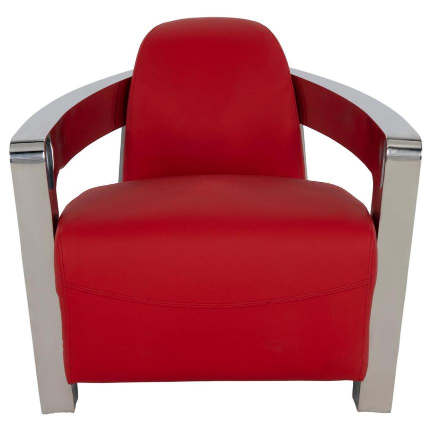 Aviator II Red Leather Accent Chair  alternate image, 2 of 8 images.