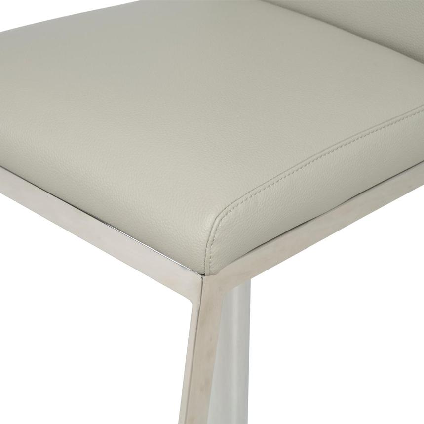 Hyde Light Gray Leather Adjustable Stool  alternate image, 9 of 12 images.