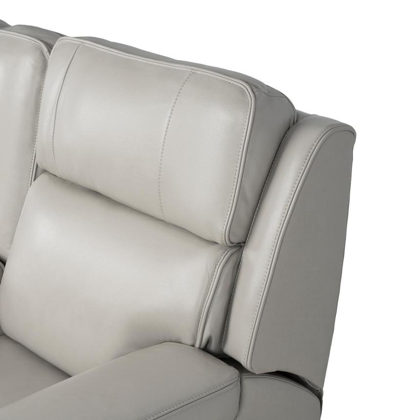 Alex Gray Leather Power Reclining Loveseat  alternate image, 7 of 13 images.