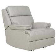 Alex Gray Leather Power Recliner  alternate image, 3 of 12 images.