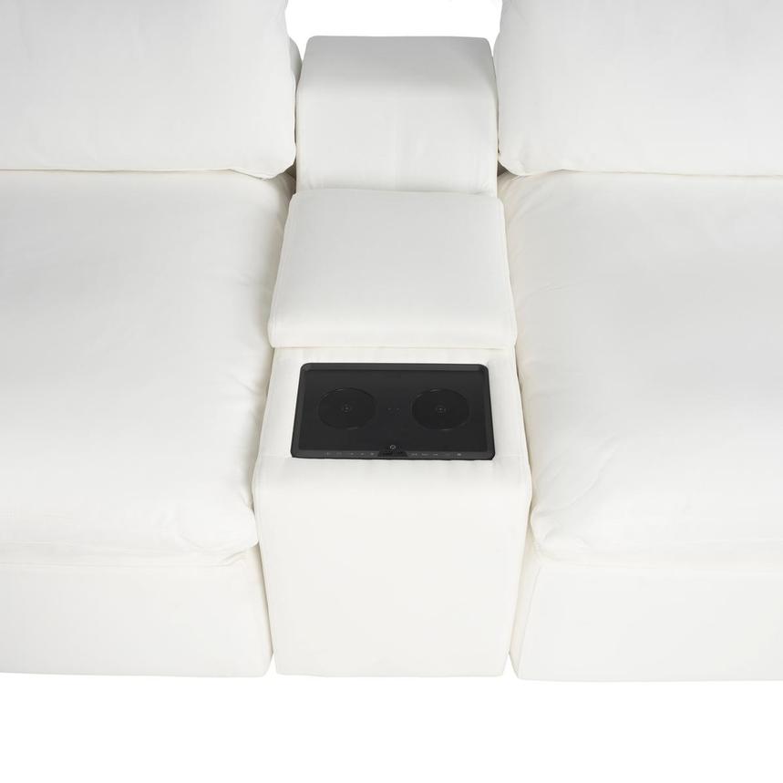 Nube White Corner Sofa with 6PCS/3 Armless Chairs  alternate image, 7 of 13 images.