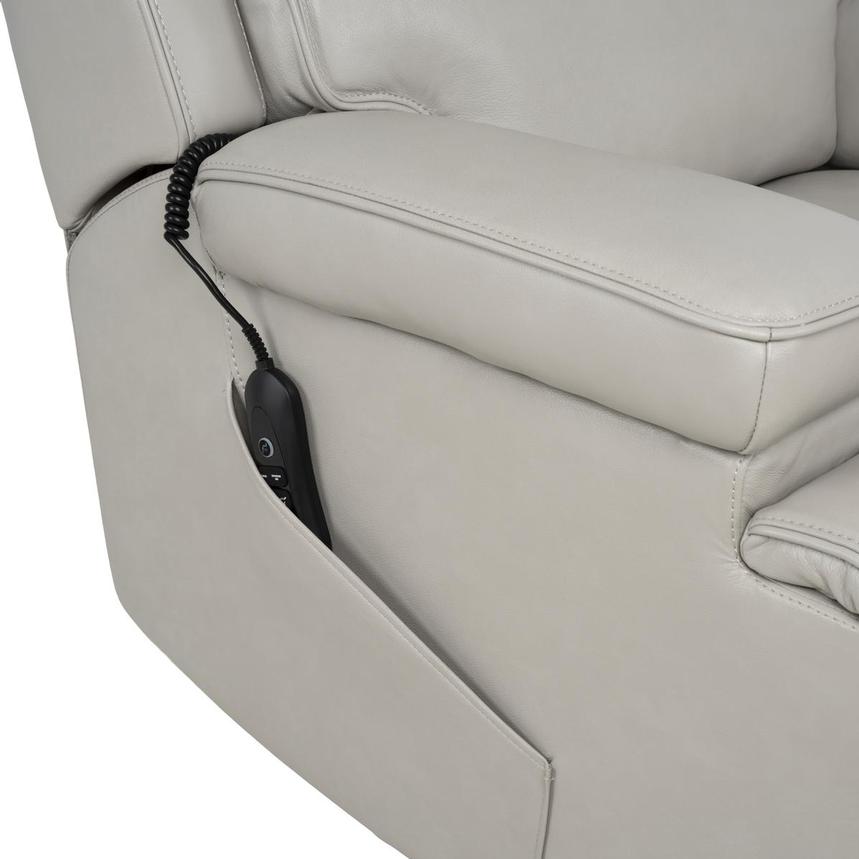 Alex Gray Leather Power Reclining Loveseat  alternate image, 12 of 13 images.