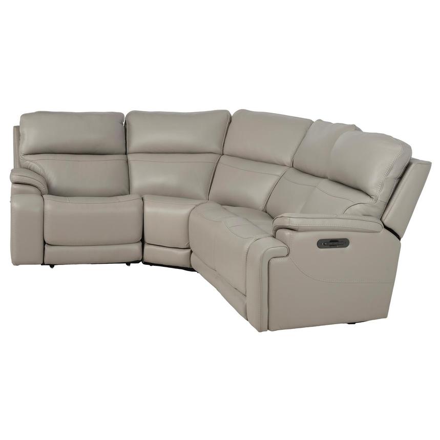 Granite Leather Power Reclining Sectional with 4PCS/2PWR  alternate image, 2 of 12 images.