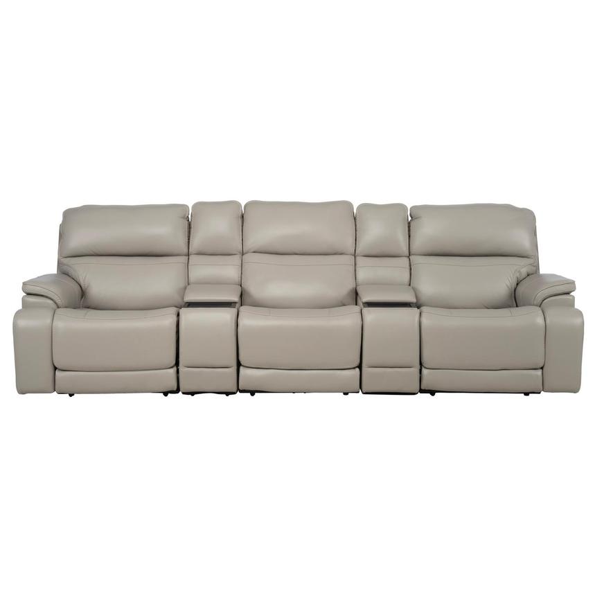 Granite Home Theater Leather Seating with 5PCS/2PWR  main image, 1 of 15 images.