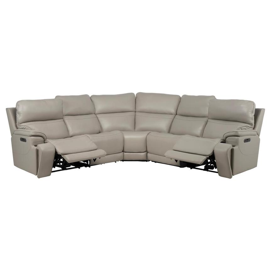 Granite Leather Power Reclining Sectional with 5PCS/3PWR  alternate image, 2 of 13 images.