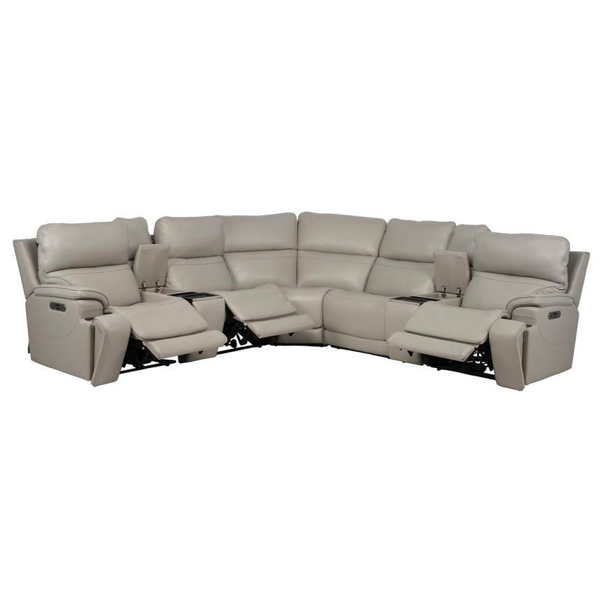 Granite Leather Power Recliner with 7PCS/3PWR alternate image, 2 of 16 images.