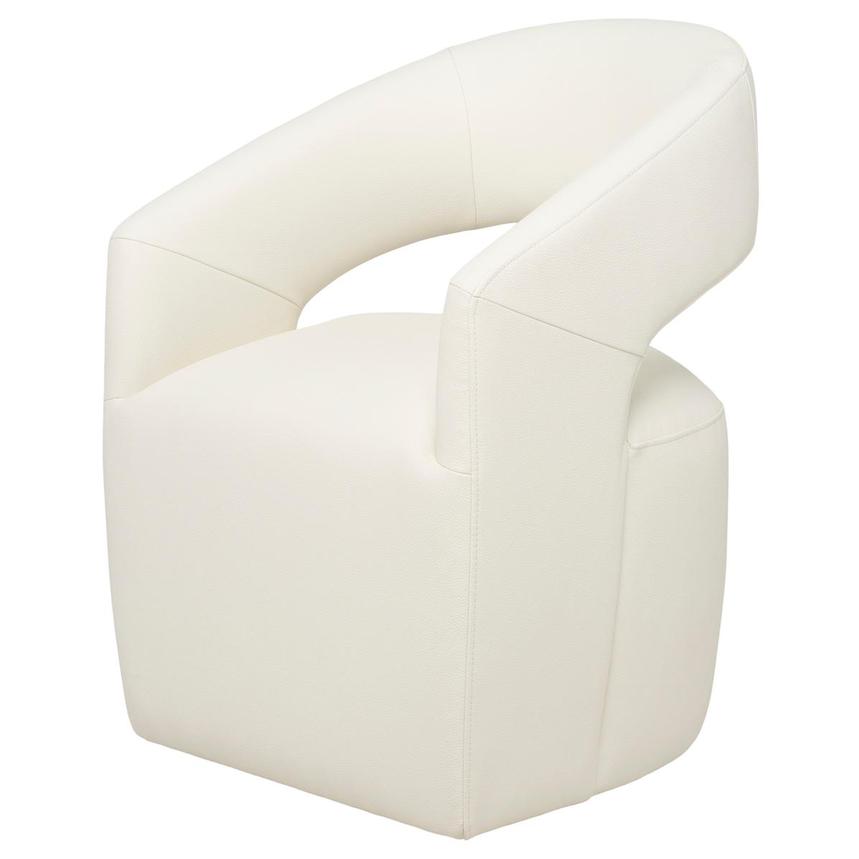 Lilly White Arm Chair w/Casters