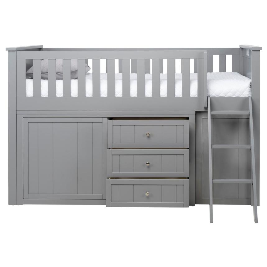 Balto Gray Twin Loft Bed w/Storage  alternate image, 2 of 13 images.