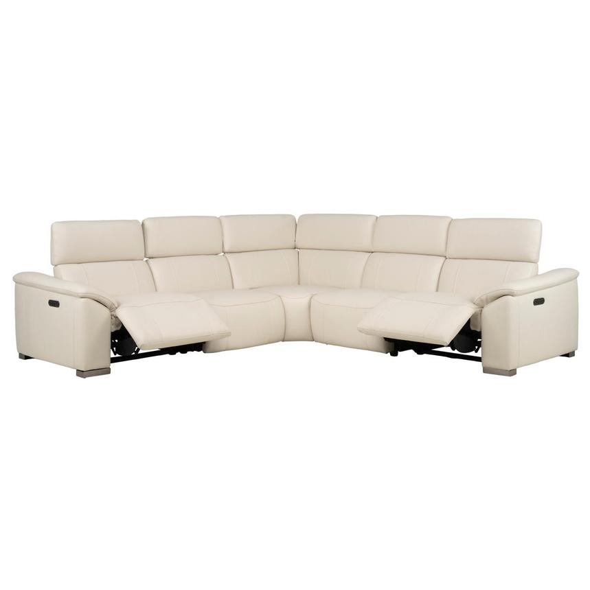 Cordova Leather Power Reclining Sectional with 5PCS/2PWR  alternate image, 2 of 10 images.