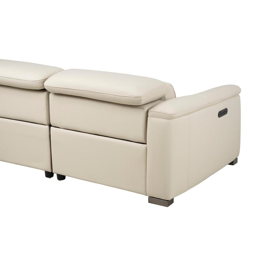 Cordova Cream Leather Power Reclining Sectional with 5PCS/2PWR alternate image, 5 of 10 images.