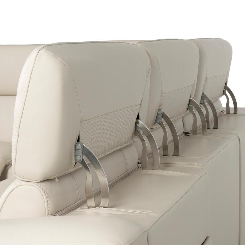 Cordova Cream Leather Power Reclining Sectional with 5PCS/3PWR alternate image, 5 of 10 images.
