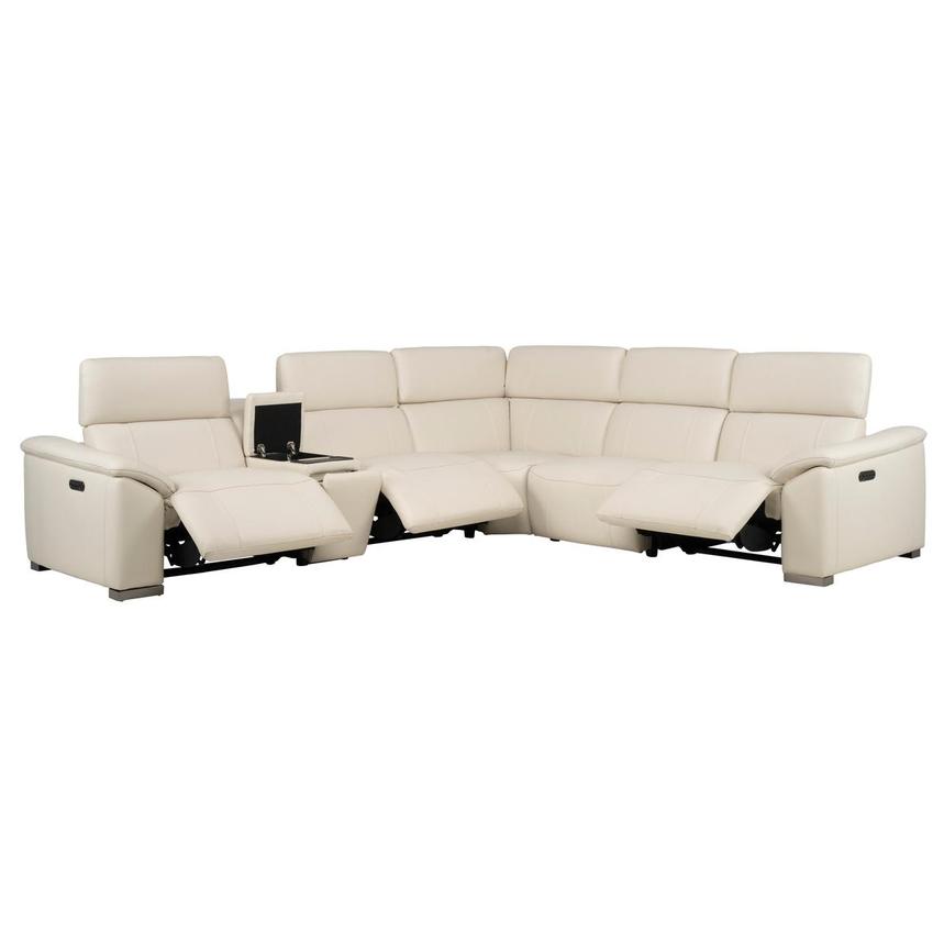 Cordova Leather Power Reclining Sectional with 6PCS/3PWR  alternate image, 2 of 13 images.