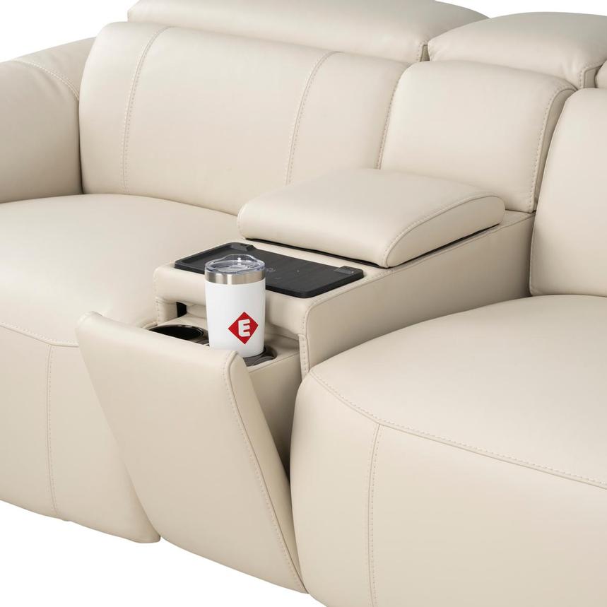 Cordova Cream Leather Power Reclining Sectional with 7PCS/3PWR  alternate image, 7 of 14 images.