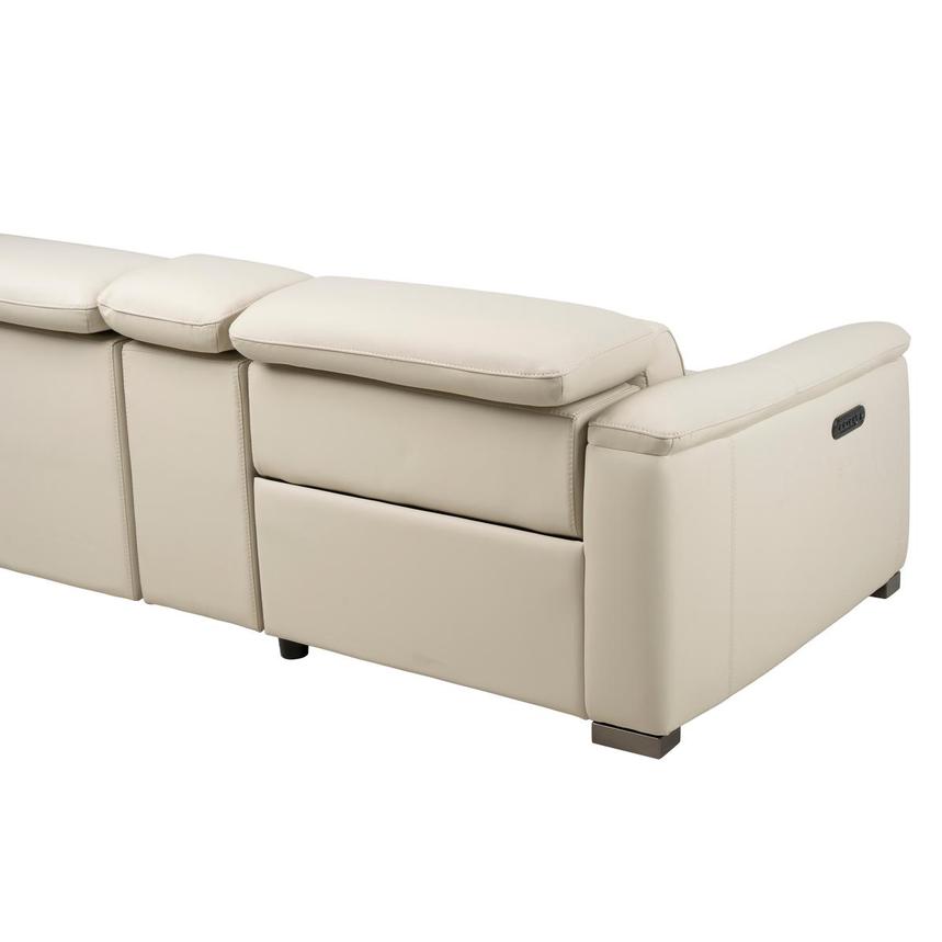 Cordova Cream Home Theater Leather Seating with 5PCS/3PWR  alternate image, 8 of 13 images.