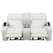 Zeus Leather Power Reclining Sofa w/Console  alternate image, 3 of 16 images.
