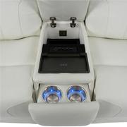 Zeus Leather Power Reclining Sofa w/Console  alternate image, 8 of 16 images.