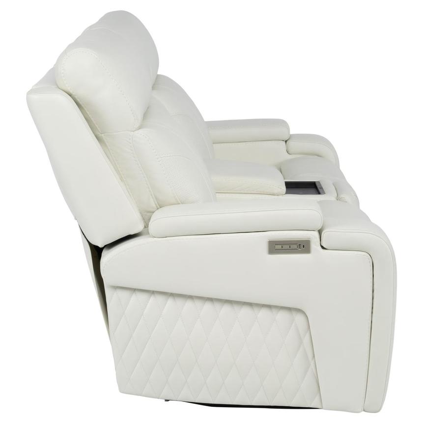 Zeus Leather Power Reclining Sofa w/Console alternate image, 5 of 16 images.