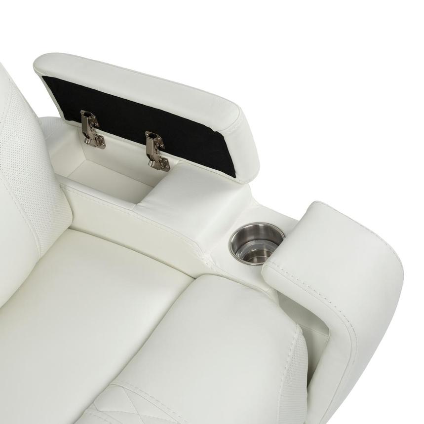 Zeus Leather Power Reclining Sofa w/Console alternate image, 12 of 17 images.