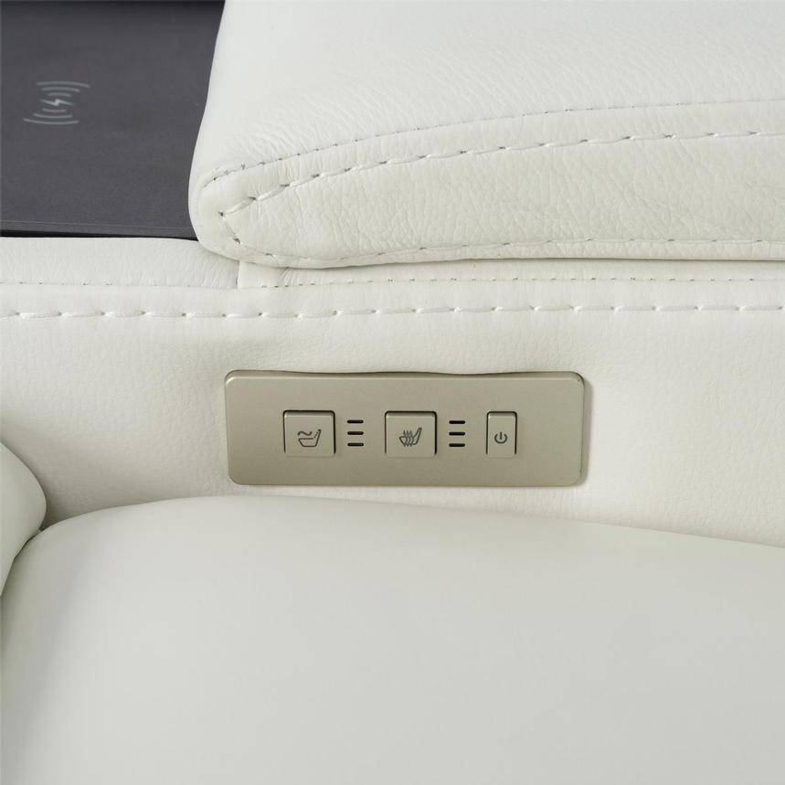 Zeus Leather Power Reclining Sofa w/Console alternate image, 15 of 16 images.