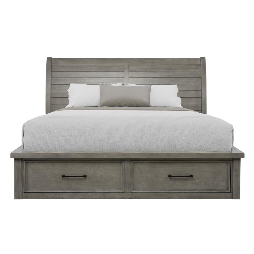 Justin Gray Queen Storage Bed alternate image, 3 of 8 images.