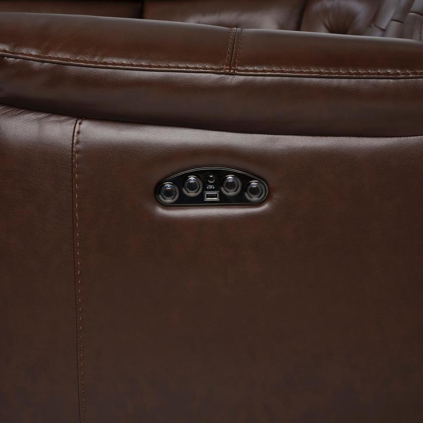 Naya Brown Home Theater Leather Seating with 5PCS/2PWR  alternate image, 10 of 10 images.