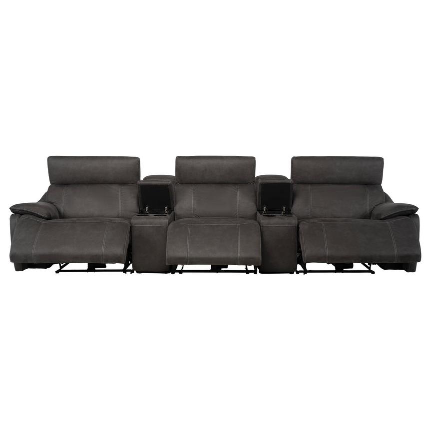 Dallas Dark Gray Home Theater Seating with 5PCS/3PWR  alternate image, 2 of 11 images.