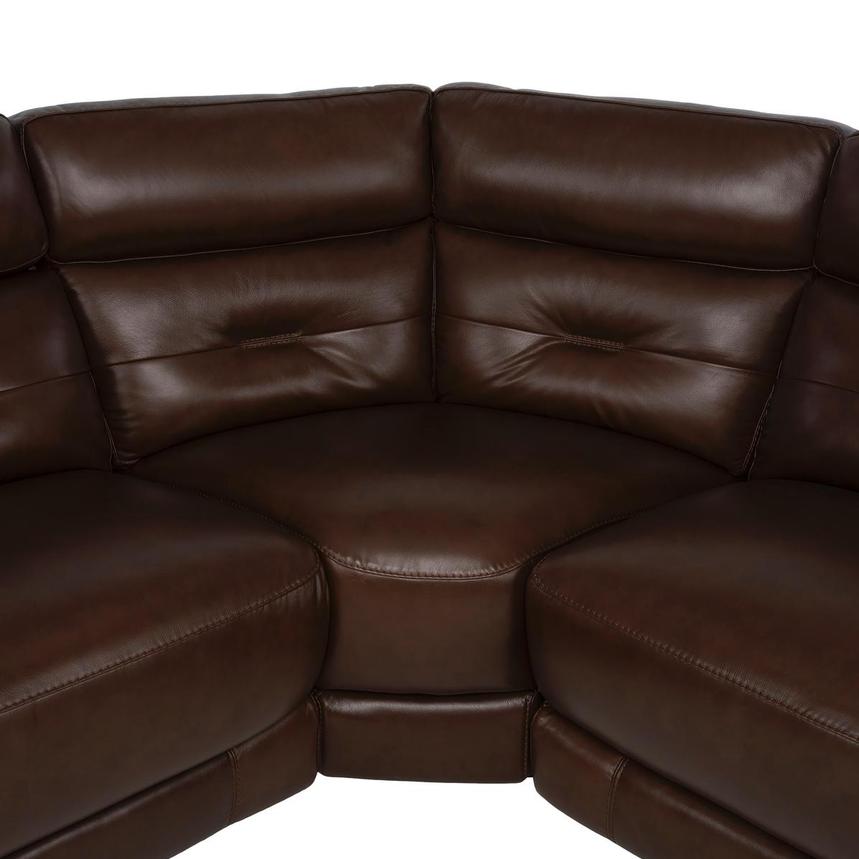 Naya Brown Leather Power Reclining Sectional with 7PCS/3PWR  alternate image, 4 of 11 images.